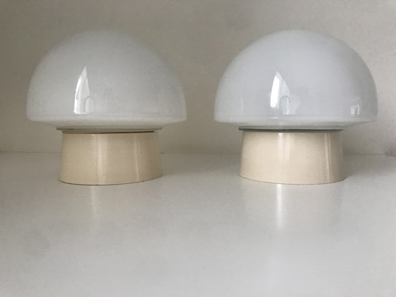 Image 1 of 2 X Vintage Mushroom Ceiling Lamp - Wall Lamp