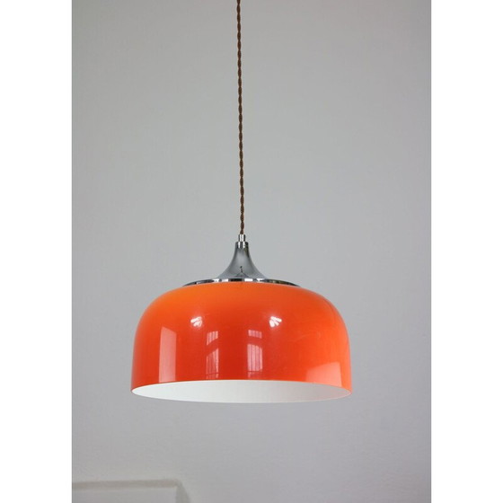 Image 1 of Vintage orange pendant lamp by Guzzini, Space Age
