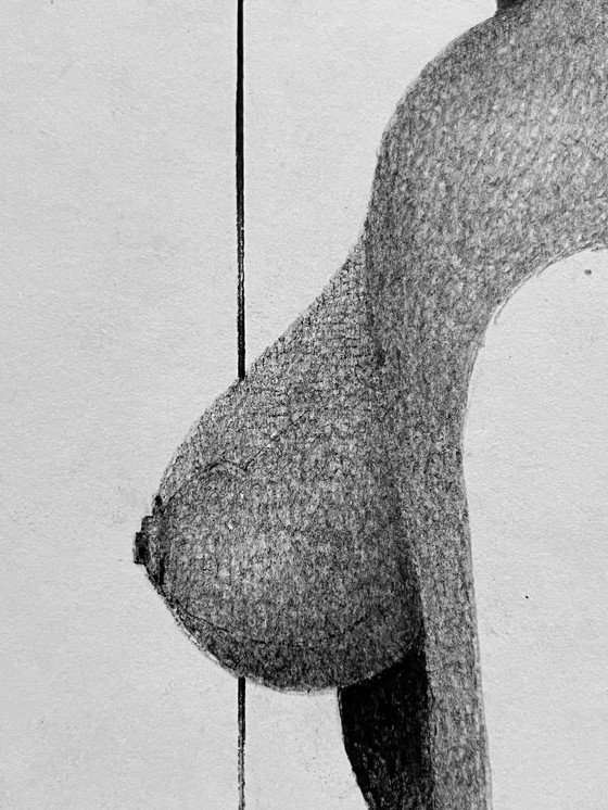 Image 1 of Inchiostro di china • Donna nuda • Eugène Eechaut • Arte fantastica • 1984