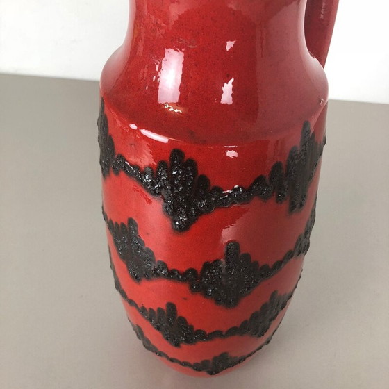 Image 1 of Large vintage Pottery Fat Lava Vase Scheurich WGP 1970s