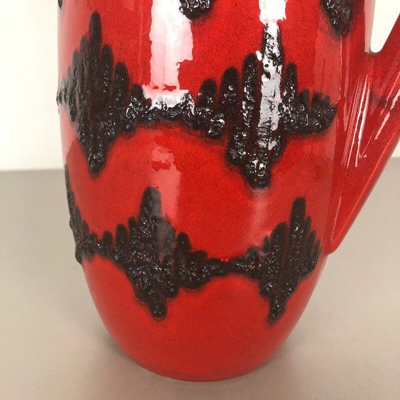 Image 1 of Large vintage Pottery Fat Lava Vase Scheurich WGP 1970s