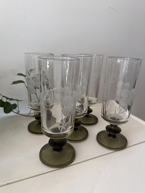 Image 1 of Champagne glasses crystal 1970s