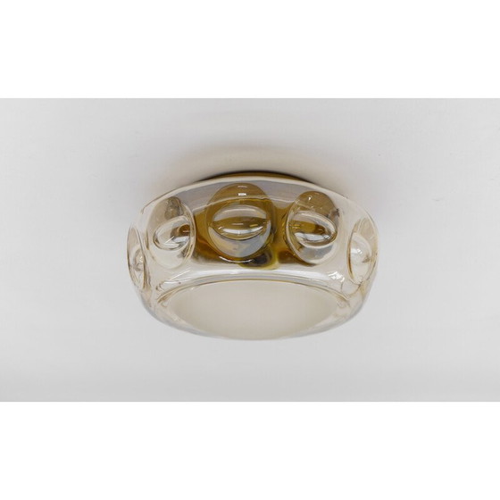 Image 1 of Lampada da soffitto vintage in vetro ambrato, 1960