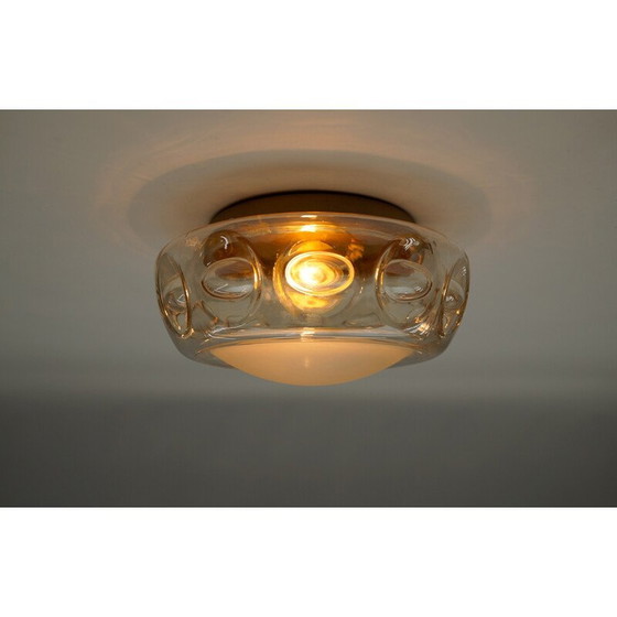 Image 1 of Lampada da soffitto vintage in vetro ambrato, 1960