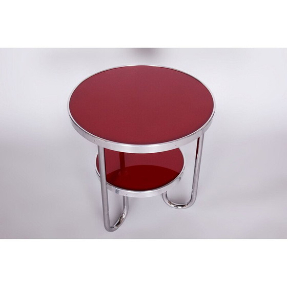 Image 1 of Tavolo Bauhaus vintage in abete e cromo per Kovona, Cecoslovacchia 1930