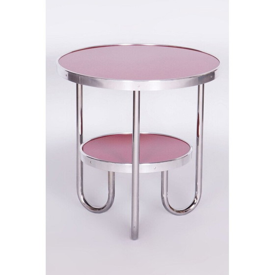 Image 1 of Tavolo Bauhaus vintage in abete e cromo per Kovona, Cecoslovacchia 1930