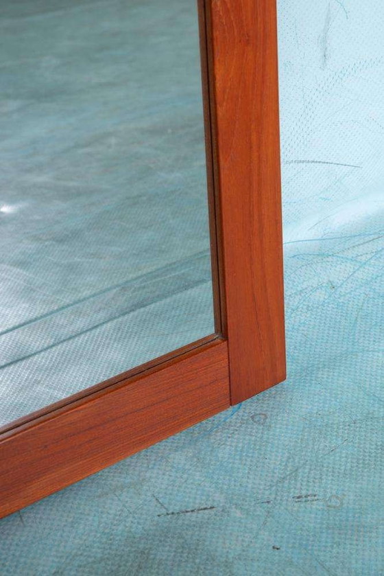 Image 1 of Espejo danés de teca con estante para sombreros, década de 1960