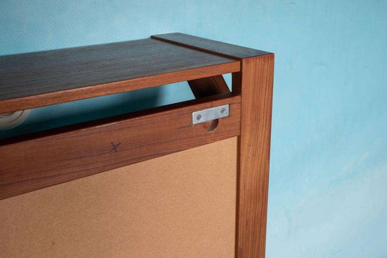 Image 1 of Espejo danés de teca con estante para sombreros, década de 1960