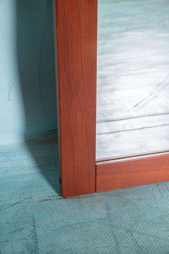 Image 1 of Espejo danés de teca con estante para sombreros, década de 1960