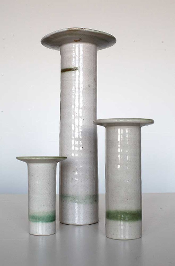 Image 1 of 3x Piet Knepper Mobach handmade vase