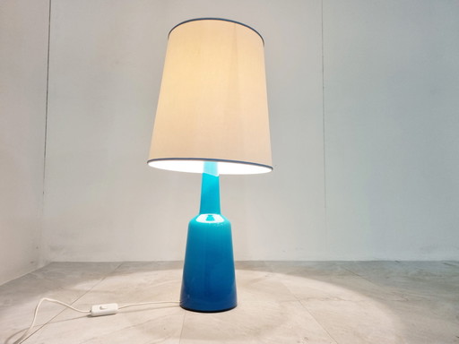 Kastrup Holmegaard glass table lamp, 1960s