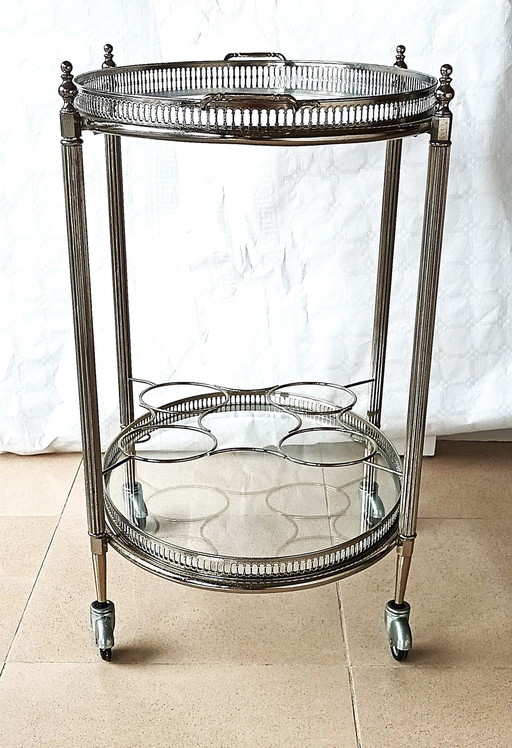 Hollywood Regency Serving Cart /Oval