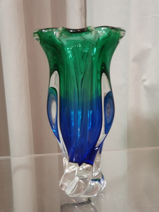 Mid - Century glass vase