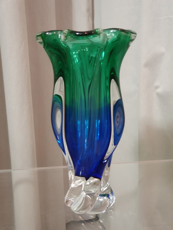 Image 1 of Mid Century Vase en verre