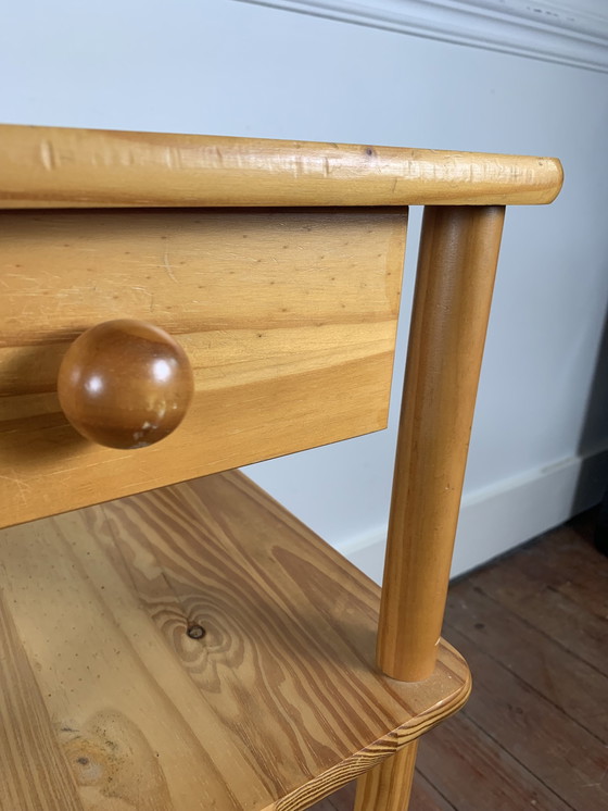 Image 1 of Pair Of Pine Bedside Tables, Circa 1980