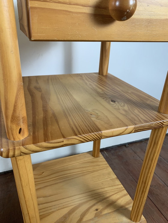 Image 1 of Pair Of Pine Bedside Tables, Circa 1980