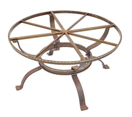 Image 1 of Onyx Wrought Iron Round Table, 1950