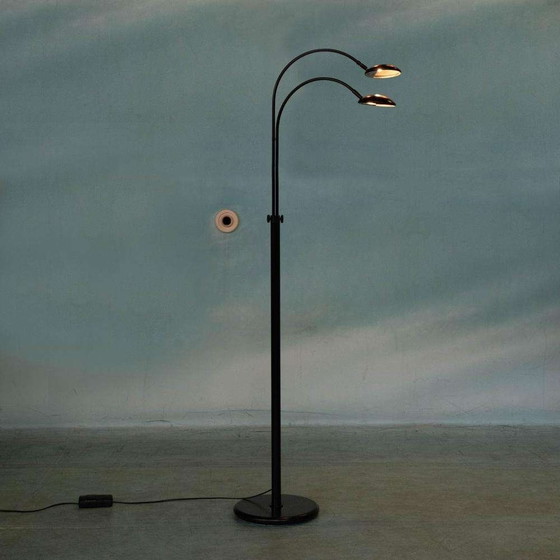 Image 1 of Space age arc lamp matte black, vintage arc lamp 70s