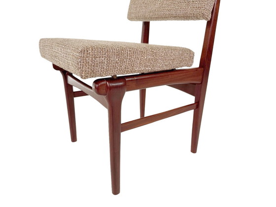 Image 1 of 4X Vintage Teak Dining Chairs Model "Uppsula" By Louis Van Teeffelen For Wébé