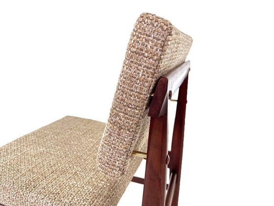 Image 1 of 4X Vintage Teak Dining Chairs Model "Uppsula" By Louis Van Teeffelen For Wébé