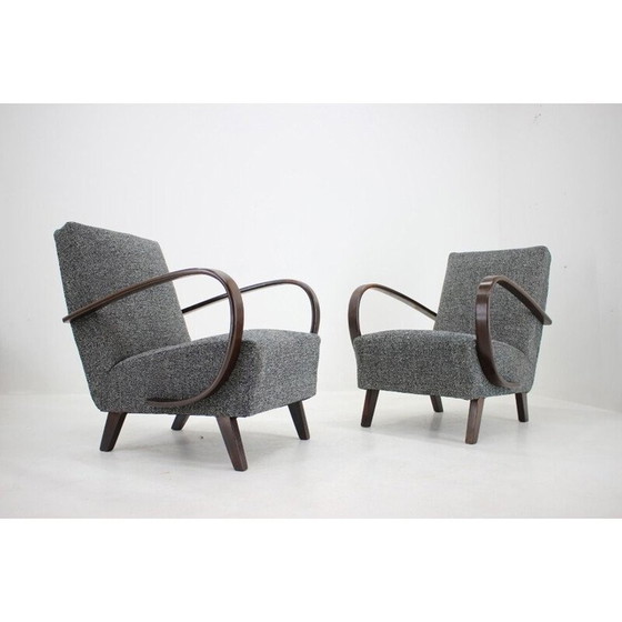 Image 1 of Pair of vintage armchairs by Jindrich Halabala, 1930s