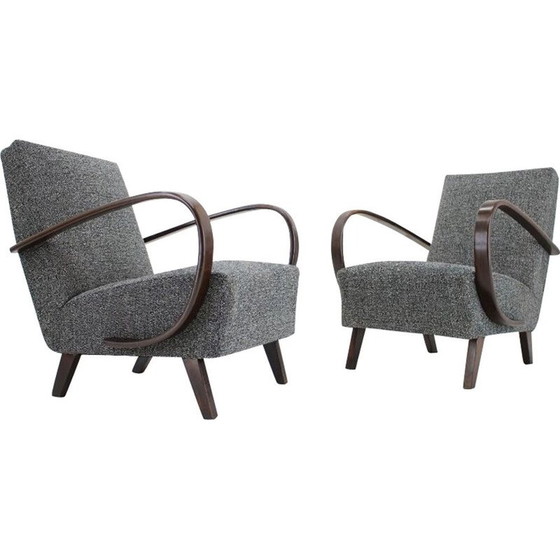 Image 1 of Pair of vintage armchairs by Jindrich Halabala, 1930s