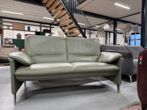 Leolux Castanea Sofa 2 Seater Senso Olivine Leather