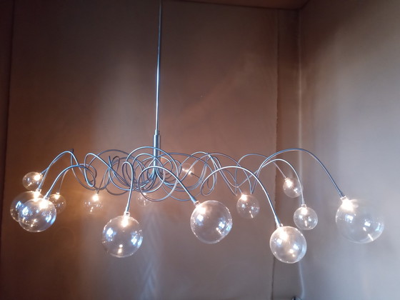 Image 1 of Harco Loor lampe design Big bubbles 14 boules de cristal