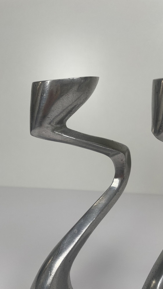 Image 1 of 2 X Arclumis / Swan Candlesticks Design Matthew Hilton