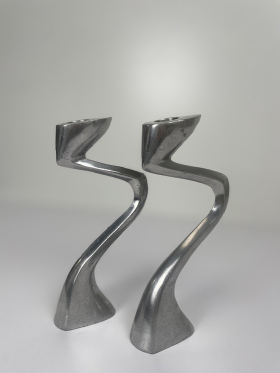 Image 1 of 2 X Arclumis / Swan Candlesticks Design Matthew Hilton