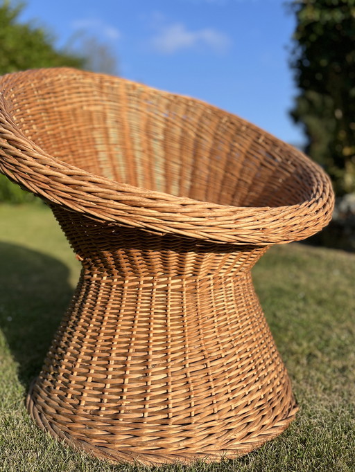 2x rattan armchair / wicker armchair