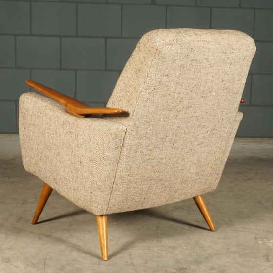 Image 1 of Vintage Club/Lounge Armchair - Wooden Armrests - 1960s