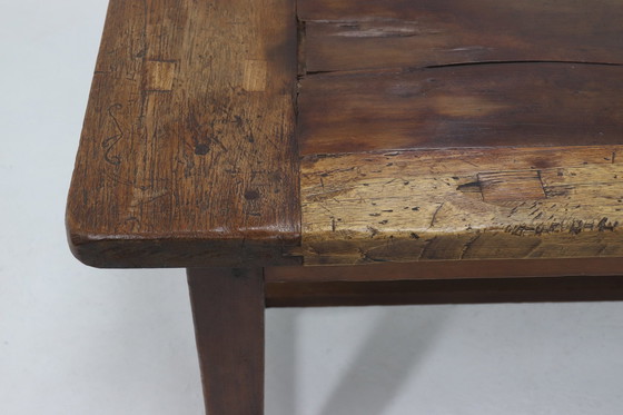 Image 1 of Antique Farmhouse Refectory Dining Table 