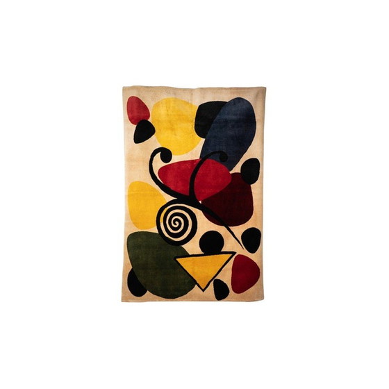 Image 1 of Vintage wool rug by Alexander Calder