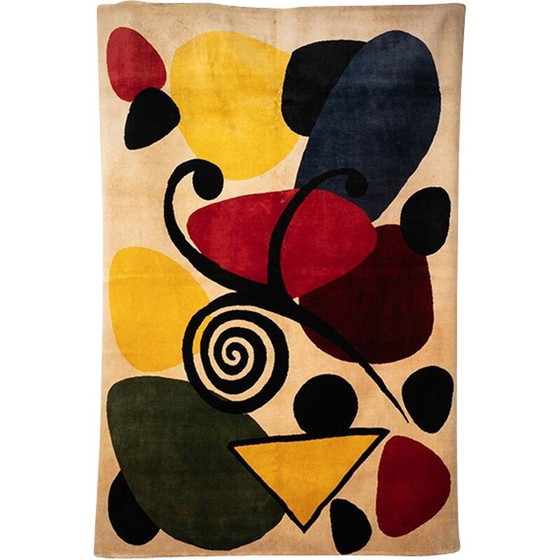 Image 1 of Vintage wool rug by Alexander Calder