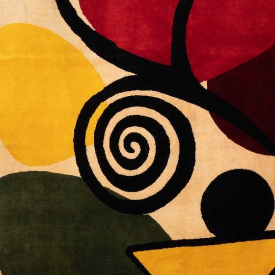 Image 1 of Vintage wool rug by Alexander Calder
