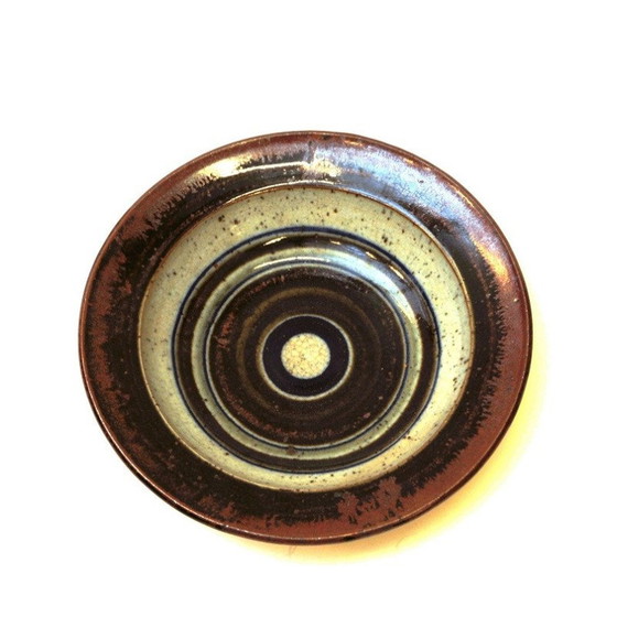 Image 1 of Ceramic glaced vintage dish by Helle Allpass, Denmark 1970s