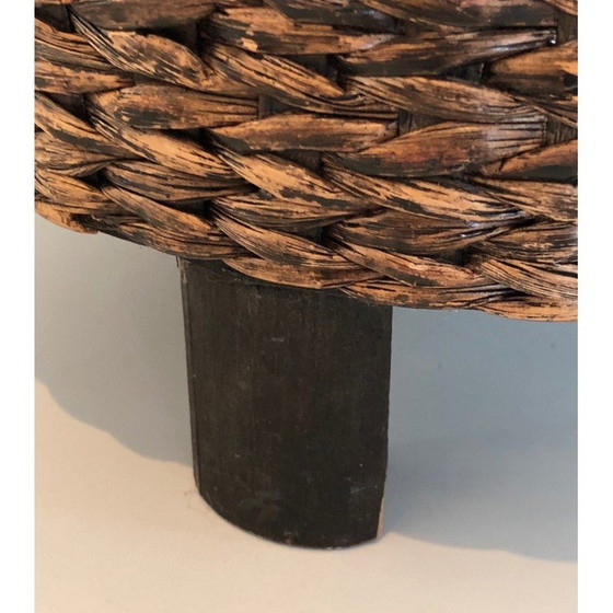 Image 1 of Vintage rope stool, France 1950