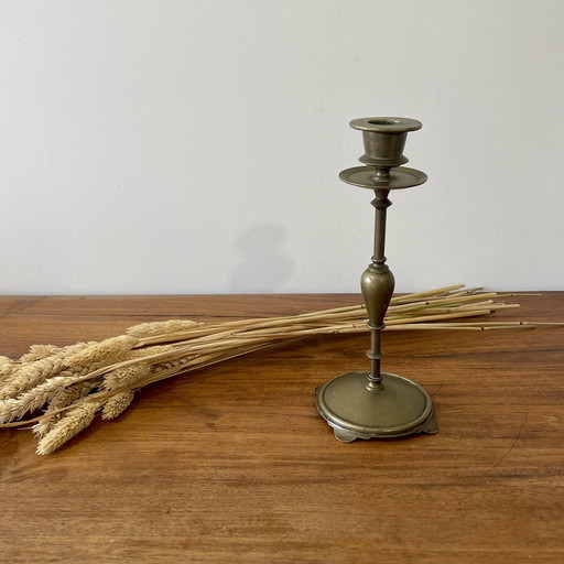 High Brass Candle Holder