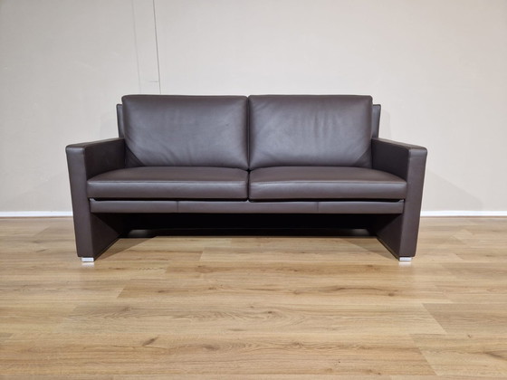 Image 1 of Leolux Timandra 2.5 Seater Sofa Design Brown Leather Gabriel Assmann