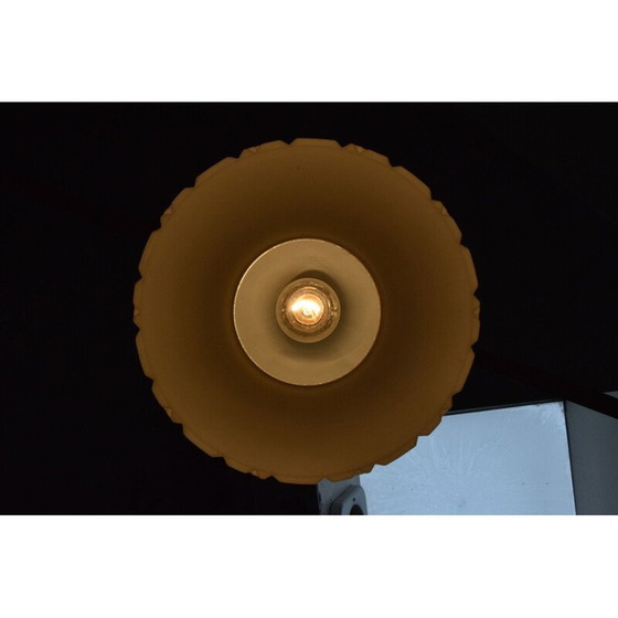 Image 1 of Vintage glass and plastic suspension lamp, Czechoslovakia 1960