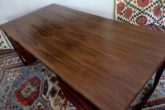 Image 1 of Kai Kristiansen For Feldballes Mobelfabrik Model 70 Rosewood Desk On Sled Base, 1960S