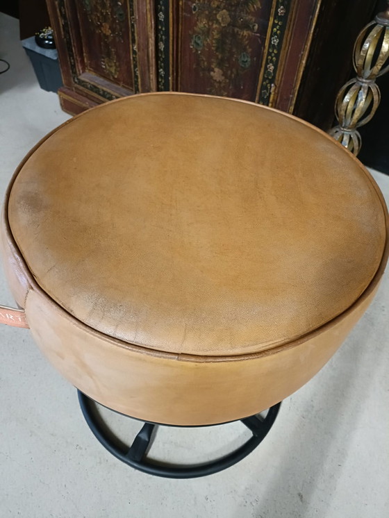 Image 1 of Nano Pouffe made of leather