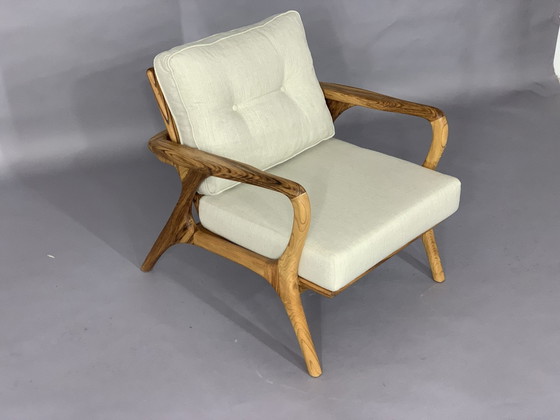 Image 1 of High quality danish style armchair armchair suit armchair walnut