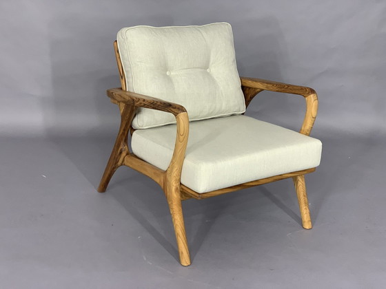 Image 1 of Fauteuil de style danois haut de gamme Fauteuil suit noyer