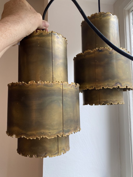 Brutalist brass lamp 2-set