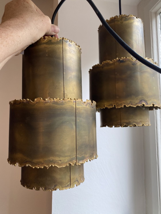 Image 1 of Brutalist brass lamp 2-set