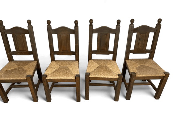 Image 1 of 4x Brutalist Dining Chairs