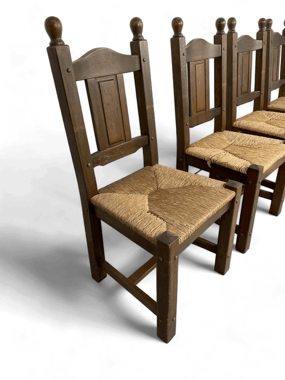 Image 1 of 4x Brutalist Dining Chairs