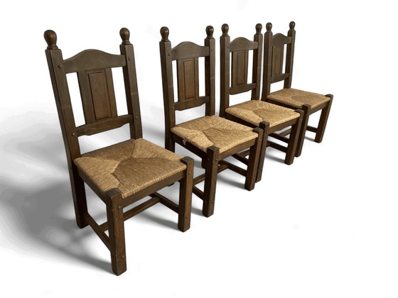 Image 1 of 4x Brutalist Dining Chairs